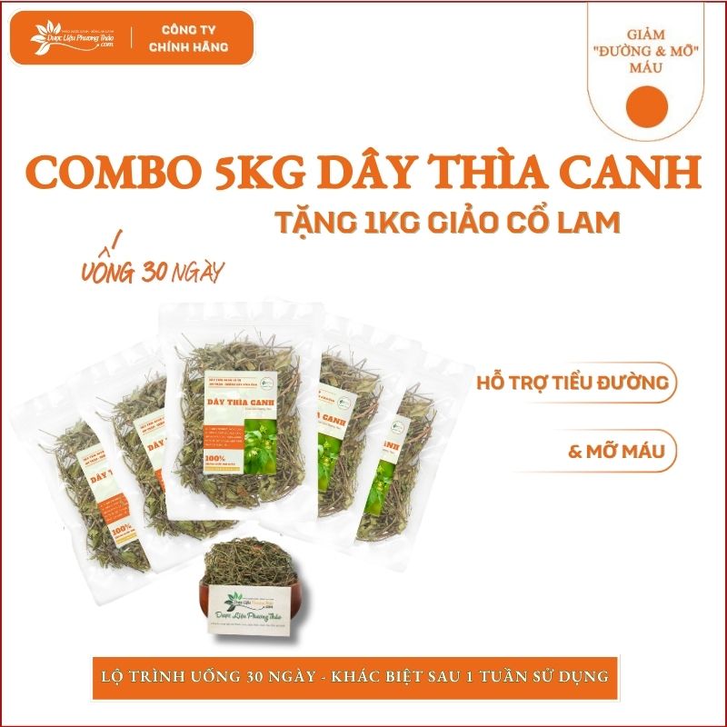 COMBO 5KG DÂY THÌA CANH TẶNG 1KG GIẢO CỔ LAM 1 5kg Dây Thìa Canh tặng 1kg Giảo Cổ Lam