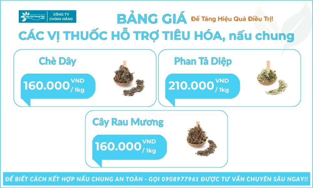 Bảng giá nhóm cải thiện táo bón